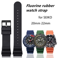 High Quality Fluorine Rubber Watch Strap 20mm 22mm FKM Waterproof and Sweat Proof Bracelet for SEIKO PROSPEX for SEIKO 5 Watch Band