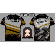 Criminology Polo Shirt Criminology Shirt for Men with Surname Full Sublimation with Zipper
