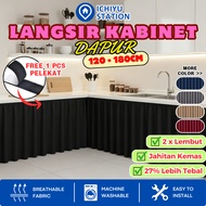 Langsir Kabinet Dapur Pelekat Langsir Sinki Dapur Kitchen Cabinet Curtain Langsir Kabinet Skirting D