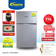 PowerPac Mini Bar Fridge 71L 2 Door with Freezer (PPF85)