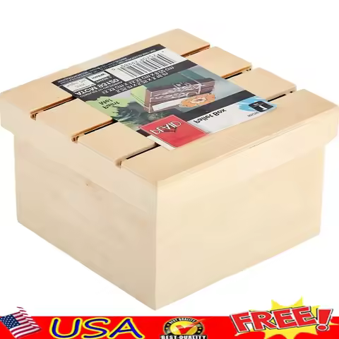 Unpainted Wood Surface Pallet Box 1 Piece 5.25" x 5.25" x 3