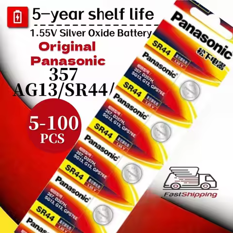 Original Panasonic SR44 357 AG13 button battery 1.55V silver oxide battery suitable for watches toys