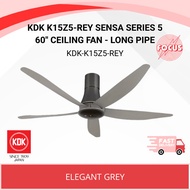 KDK K15Z5-REY SENSA SERIES 5 60" CEILING FAN - LONG PIPE