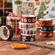 6 Roll/box Christmas Tapes Christmas Washi Tapes Cute Snowflake Reindeer Stripes Handbook Deco Diy Japanese Paper Stickers mirror01