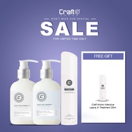 Craft Pre Cleanser Shampoo 300ml & Flaky Rid Shampoo 300ml &Scalp Clinic Tonic 120ml ( FREE Craft Am