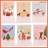 Christmas -up Card 6 Sets 3D Cards Xmas Gift Creative Child longyunkj