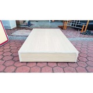 香榭二手家具*全新品白橡色 單人加大3.5x6.2尺床箱-床底-單人床-床架-單人木箱-中古床-床組-回收床墊-3分板