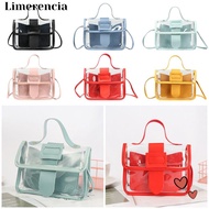 LIMERENCIA Messager Bag Fashion PVC Transparent Square Crossbody Handbag