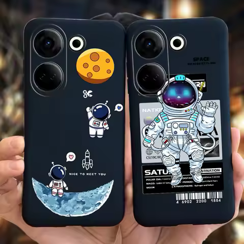 For Tecno Camon 20 Pro Case CK7n 2023 Phone Cover Cute Astronaut Silicone Soft TPU Funda For Tecno C