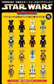 全新膠袋從未開封 MEDICOM PEPSI NEX BE@RBRICK STAR WARS 70% 百事 積木熊 星球大戰 掛飾 全套16隻