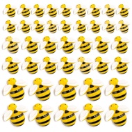 120PCS Bumble-Bee Decor Resin Honey Bees for Crafts Small Plastic Bees Ornaments for Decorations