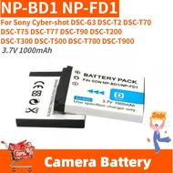 High Quality NP-BD1 NP-FD1 Camera Battery 3.7V 1000mAh for Sony DSC-T75 DSC-T77 DSC-T90 DSC-G3 DSC-T