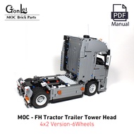 [NonDen] Technical Truck Engineering 6x4 Tractor Unit Semi Trailer Container Modified from 42078 the