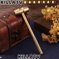 KILLA1V Hammer, Yellow Brass Gavel, Judge Auction Courtroom Gavel Company