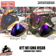 Visor KYT NFJ GMA - ( Midnight Blue / Purple ) READY STOCK