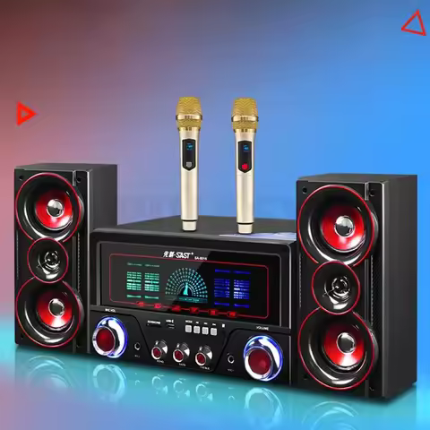 4 Inch Bluetooth Active Subwoofer Sound Box 2.1 Home Theater Audio System Set Remote Control Karaoke