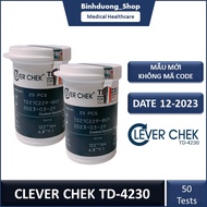 Que thử tiểu đường Clever Chek TD 4230 mẫu mới không mã CODE HSD XA (2 lọ)