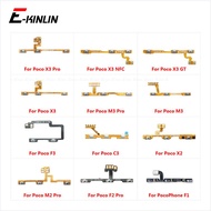 Switch Power ON OFF Button Flex Cable For XiaoMi Poco X2 X3 NFC GT C3 M2 M3 F3 F2 Pro Max PocoPhone F1 Mute Volume Key Repair Parts