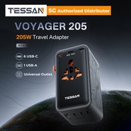 TESSAN  Universal Travel Plug Adapter 205W International Travel Adapter Worldwide with USB Type C