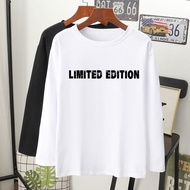 T-SHIRT limited edition Lengan Panjang perempuan lelaki kain cotton baju labuh wanita laki longsleeve tshirt women