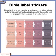 {biling}  Durable Bible Stickers Large Print Boho Bible Label Stickers Stylish Earth Tone Gold Foil Tabs for Easy Application Durable Design 5 Sheet Set