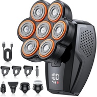 Men's Shaver, 7D Electric Shaver, 1,0000 RPm High-Speed Men's Shaver, LED Display, IP7 Waterproof, S