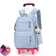 Elementary Middle School Students 6-wheel Trolley School Bag Waterproof Wear-resistant Multifunction