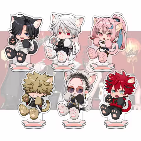 Anime Manga Gokurakugai Keychains Pendant Car Key Chain Acrylic Stand Aruma Saotome Michi Yomi Fans 