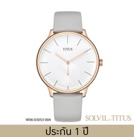 Solvil et Titus (โซวิล เอ ติตัส) นาฬิกาผู้หญิง Interlude 3 เข็ม ระบบควอตซ์ สายหนัง ขนาดตัวเรือน 43 ม