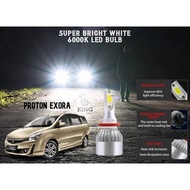 Proton Exora C6 LED Light Bulb 6000K White 1Pair 2pcs Car Headlight Mentor Lampu Besar