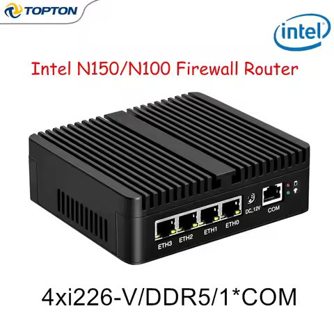 Firewall Router Appliance, Intel N150 N6415 J6412, Fanless Mini PC, 4xi226-V 2.5G LAN, Solid Mini Co