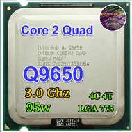 CPU Core2Quad Q9650 3.0Ghz / 4คอ 4เทรด / 95W LGA775 ฟรีซิลิโคลน1ซอง / Q 9650