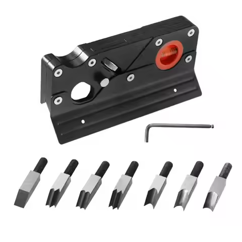 A25F-For Quick Edge Trimming Handheld Wood Planer With Auxiliary Locator And 7 Blades- Chamfer Plane