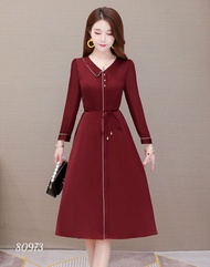 [HCM]ĐẦM CÔNG SỞ DÀI TAY PHỐI VIỀN SANG TRỌNG-D06