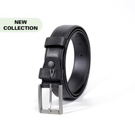 camel active Men Belt Leather Waxy Finished With Raw Edge Black 1662HRG-23#BLK