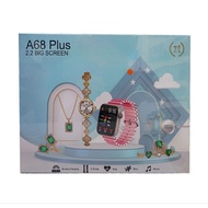 A68 Plus, 2.2inch Big Screen,Watch Bluetooth-compatible, Necklace, Earrings, Bracelet And Ring Combo