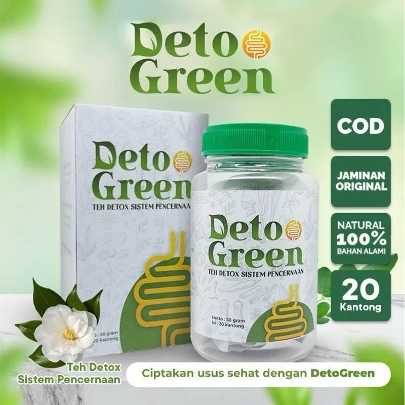 [BEST SELLER] DETO GREEN TEH DETOX SISTEM PENCERNAAN TEH DETOX PEMBERSIH USUS DAN LAMBUNG TEH PELANCAR BAB TEH ANTI SEMBELIT TEH PEMBAKAR LEMAK TEH PENGONTROL NAFSU MAKAN TEH DIET ALAMI TANPA EFEK SAMPING HERBAL 100% ORIGINAL HALAL BPOM TERLARIS BISA COD