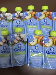 [半價] Gerber organic puree 嘉寶果蓉 apple blueberry spinach, pear peach strawberry