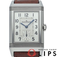 積家 Reverso Classic 翻轉經典腕錶，大小秒針 Q3858522/214.8.62，附原廠盒和保固卡，不鏽鋼/皮革錶帶，男士腕錶，銀色拋光，成色極佳 [二手]