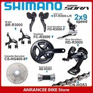 Shimano SORA R3000 Groupset 2x9 Speed Road Bicycle R3000 Crankset 165mm 170mm 175mm 50-34T Shifter F