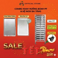 COMBO 3-6 Baking trays / Stainless steel tray / aluminum tray / opaque tray size 40x60cm SGE