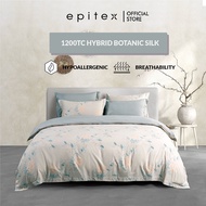 Epitex 1200TC  Hybrid Botanic Silk Printed Fitted Sheet Set | Bedsheet | Bedset | Bedding
