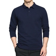 Korean Style Men'S polo Long-Sleeved polo T-Shirt With Cool cotton T-Shirt