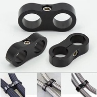 6AN Hose Separator Clamp AN6 Fuel Line Mounting Clamp Aluminum Black ISHL