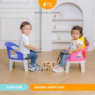 CJP Kiara - Kursi Anak Happy Day Bangku Belajar Plastik Sandaran