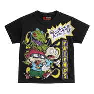 HOT RUGR4TTTTTT$SSSS FRI3NDS CARTOON FILM TSHIRT OVERSIZE UNISEX BLACK - TFIKS