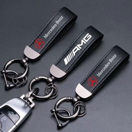 Mercedes Benz Car Keychain High Grade Leather High Quality Key Chain For AMG E200 W210 W203 W124 W204 W211 W123 W205 W212 W203 C200 E350 A180 CLA A45 E240 E250 C200 GLC