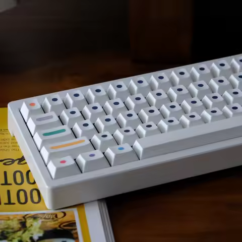 GMK Cherry Profile V2 Dots PBT Keycap PC Gamer Mechanical Keyboard Custom White Keycap Alice80 2.25U