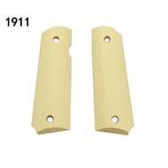 Oneloveits 1 Pairs 1911 Grips G10 Handguard Accessories DIY Handle Material Patch Imitation Ivory