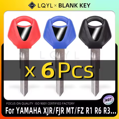 6Pcs New Blank Key Motorcycle Replace Uncut Keys For YAMAHA R25 R3 Xmax X-MAX X MAX R 125 200 250 MT